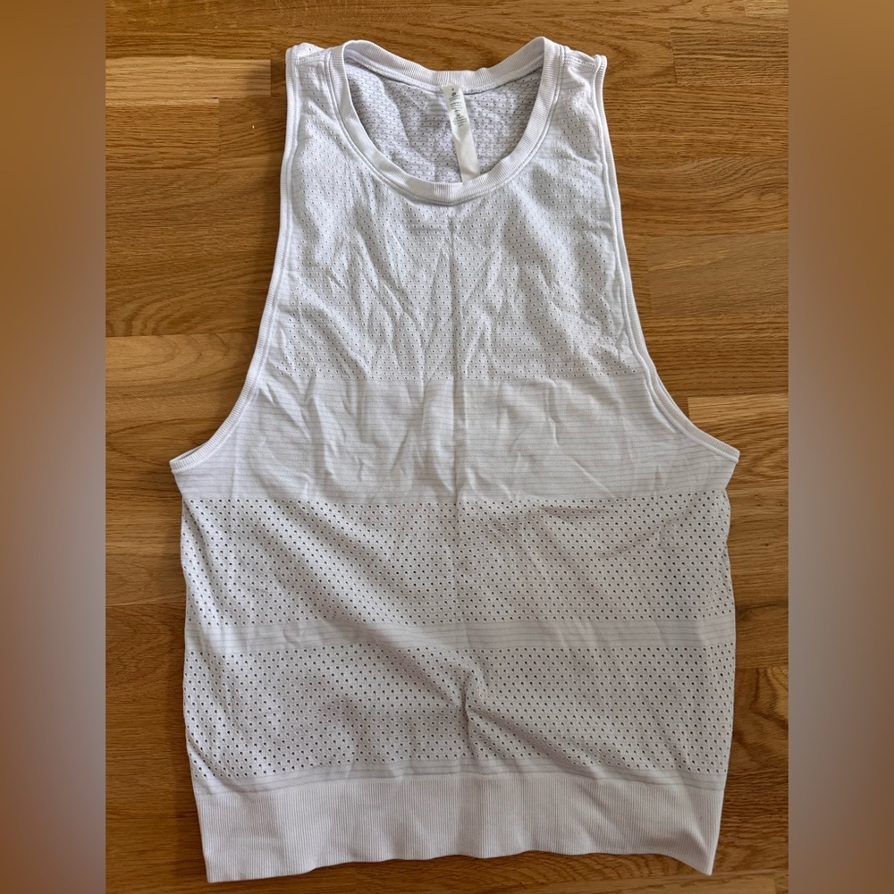 Lululemon White Muscle Tank